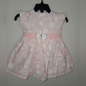 Birillini‎ Charming Pink Polka Dot Dress for Kids Made In Italy